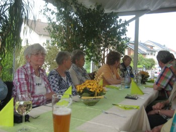 Beim Einkehren mit Weizenbier